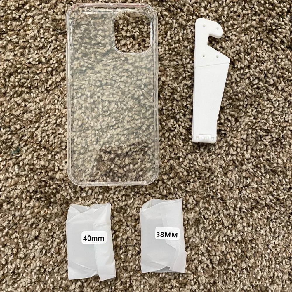 🆕IPHONE 12/12 PRO PHONE COVER, STAND, TWO SMART WATCH CASES